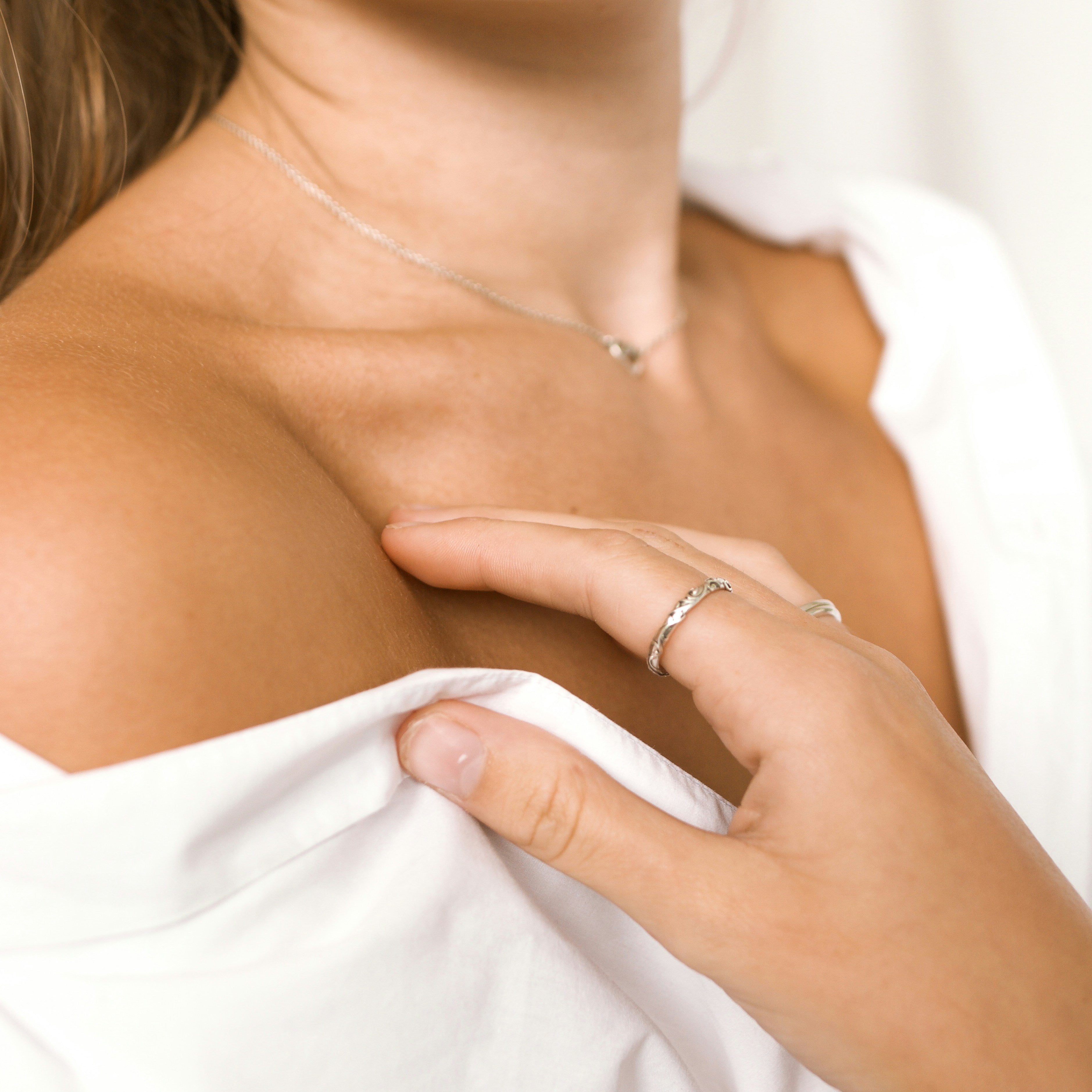 Photo rapprochée de peau de Nora Hutton